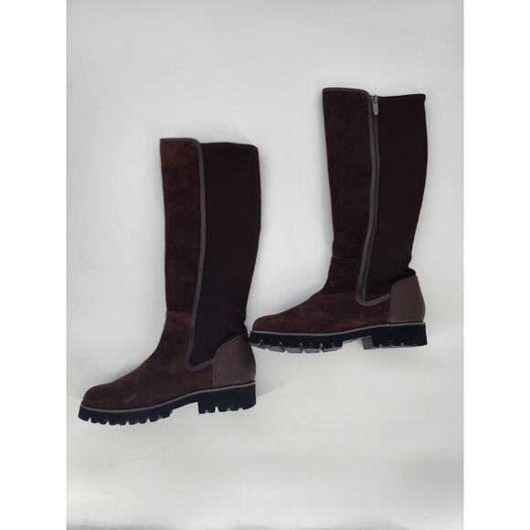 Donald Pliner Erwincs Leather Knee High Brown Boots Size 5.5 - Picture 2 of 14